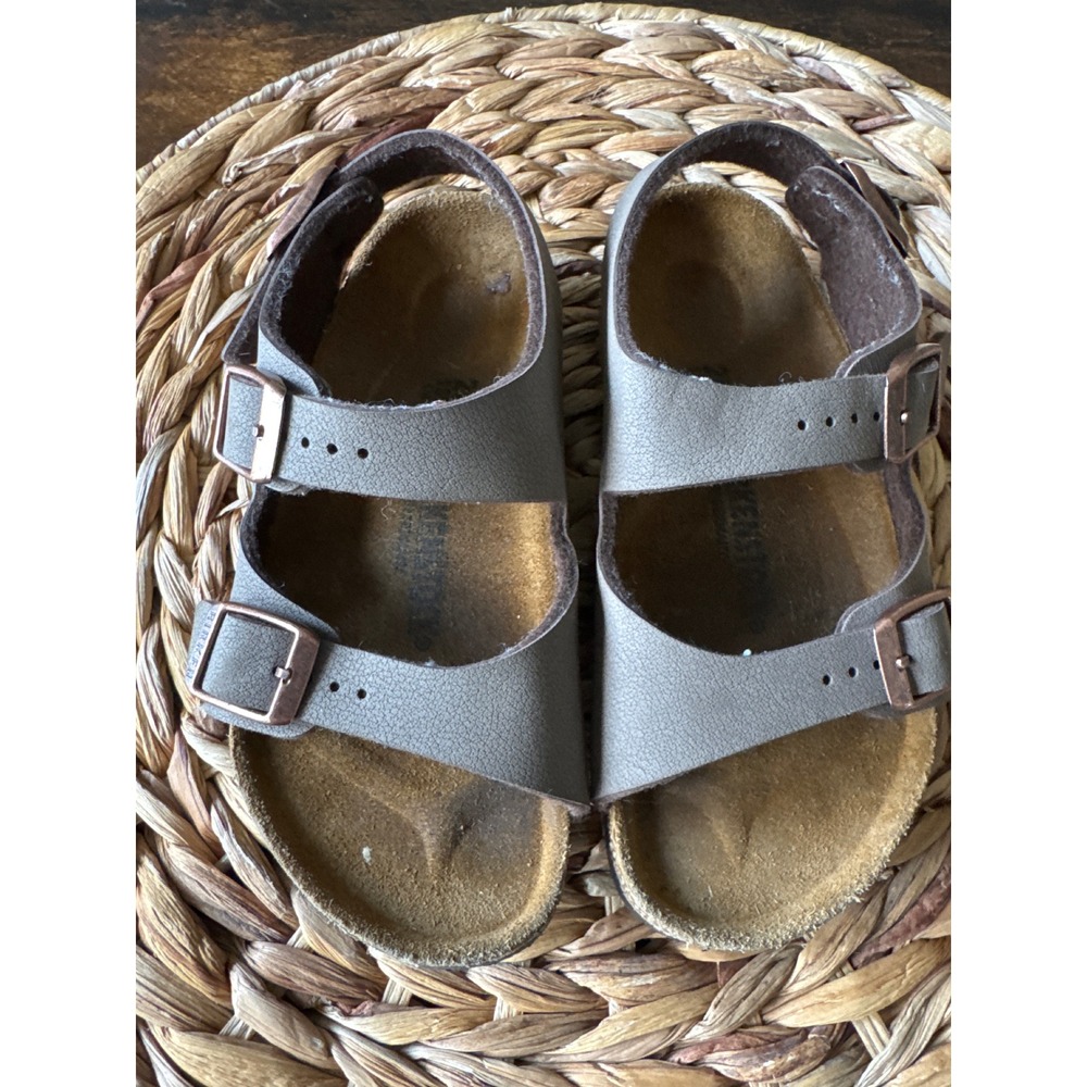 Birkenstock Milano Kids Mocha Brown Birko-Flor Sandals Size 28 EU 10-10.5 US